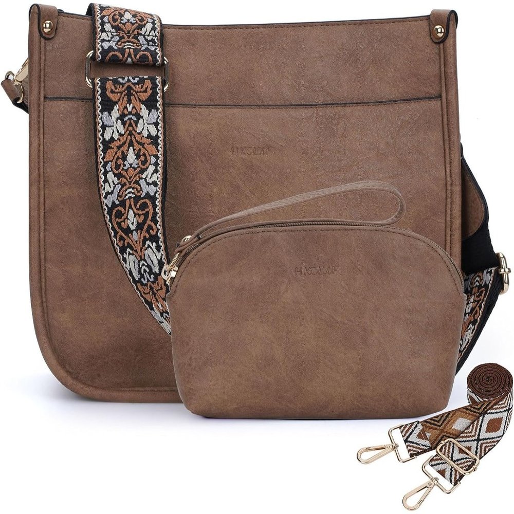 Crossbody Bag Purse for Women 2Pcs Leather Hobo Handbag Wallet Set With … - Picture 5 of 6